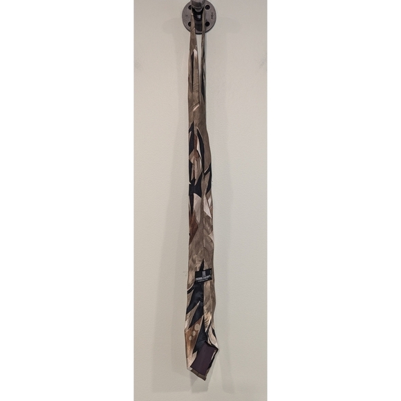 Pierre Balmain Paris Tan and Black Neck Tie - Picture 5 of 6